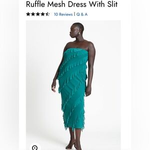 NWT Eloquii stylish strapless teal dress